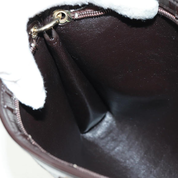Christian Dior Trotter Canvas Shoulder Bag Beige Gold Auth 163022V