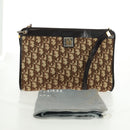 Christian Dior Trotter Canvas Shoulder Bag Beige Gold Auth 163022V-21