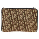 Christian Dior Trotter Canvas Shoulder Bag Beige Gold Auth 163022V-3