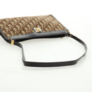 Christian Dior Trotter Canvas Shoulder Bag Beige Gold Auth 163022V-7