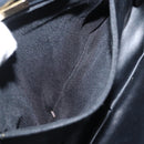 BALLY Quilted Chain Shoulder Bag Leather Black Gold Auth 163023-12