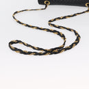 BALLY Quilted Chain Shoulder Bag Leather Black Gold Auth 163023-7