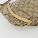 GUCCI GG Canvas Abbey Shoulder Bag Beige Gold 203257 Auth 163025-15