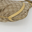 GUCCI GG Canvas Abbey Shoulder Bag Beige Gold 203257 Auth 163025-16