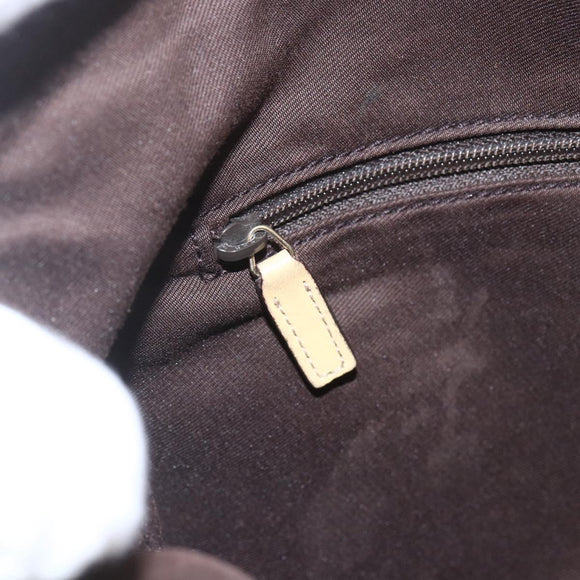 GUCCI GG Canvas Abbey Shoulder Bag Beige Gold 203257 Auth 163025