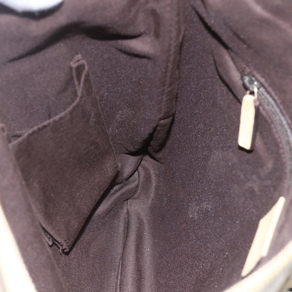 GUCCI GG Canvas Abbey Shoulder Bag Beige Gold 203257 Auth 163025