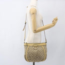 GUCCI GG Canvas Abbey Shoulder Bag Beige Gold 203257 Auth 163025-23