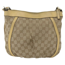 GUCCI GG Canvas Abbey Shoulder Bag Beige Gold 203257 Auth 163025 - 0