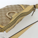 GUCCI GG Canvas Abbey Shoulder Bag Beige Gold 203257 Auth 163025-6