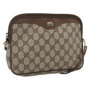 GUCCI GG Supreme Shoulder Bag PVC Beige Gold 89 02 068 Auth 163026-1