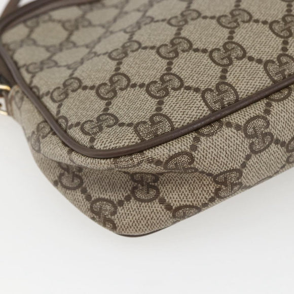 GUCCI GG Supreme Shoulder Bag PVC Beige Gold 89 02 068 Auth 163026
