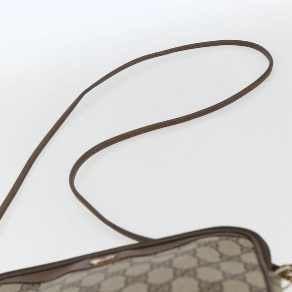 GUCCI GG Supreme Shoulder Bag PVC Beige Gold 89 02 068 Auth 163026