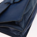 PRADA Hand Bag Safiano leather 2way Blue Gold Auth 163032-15