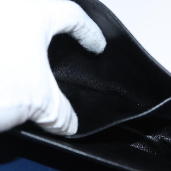 PRADA Hand Bag Safiano leather 2way Blue Gold Auth 163032