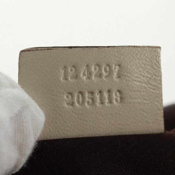 GUCCI Bamboo Hand Bag Leather Ivory 124297 Auth 163033V