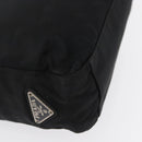 PRADA Shoulder Bag Nylon Black Silver Auth 163038-9