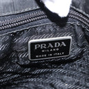 PRADA Shoulder Bag Nylon Black Silver Auth 163038-10