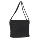 PRADA Shoulder Bag Nylon Black Silver Auth 163038-1