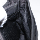 PRADA Shoulder Bag Nylon Black Silver Auth 163038-22