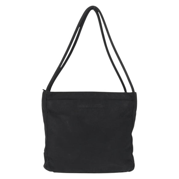 PRADA Shoulder Bag Nylon Black Silver Auth 163038