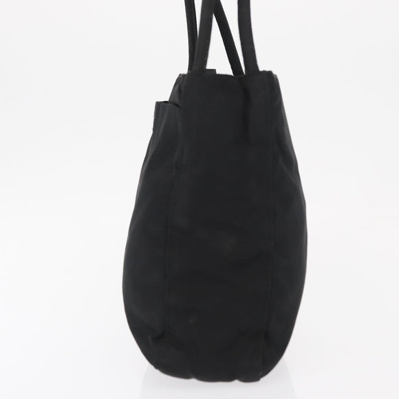 PRADA Shoulder Bag Nylon Black Silver Auth 163038
