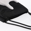 PRADA Shoulder Bag Nylon Black Silver Auth 163038-6