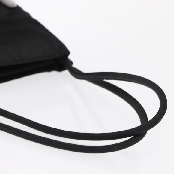 PRADA Shoulder Bag Nylon Black Silver Auth 163038