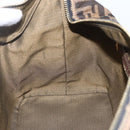 FENDI Zucca Canvas Handtasche 2-Wege Schwarz Braun Gold Authentisch 163042-25
