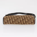 Christian Dior Trotter Canvas Shoulder Bag Beige Gold Auth 163043-5