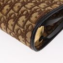 Christian Dior Trotter Canvas Shoulder Bag Beige Gold Auth 163043-18