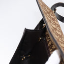 Christian Dior Trotter Canvas Shoulder Bag Beige Gold Auth 163043-22