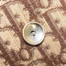 Christian Dior Trotter Canvas Shoulder Bag Beige Gold Auth 163043-9