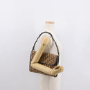 Christian Dior Trotter Canvas Shoulder Bag Beige Gold Auth 163043-24