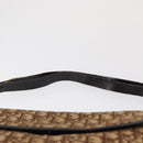 Christian Dior Trotter Canvas Shoulder Bag Beige Gold Auth 163043-14