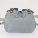 PRADA Backpack Nylon Light Blue Silver Auth 163044-5
