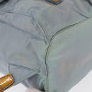 PRADA Backpack Nylon Light Blue Silver Auth 163044-17