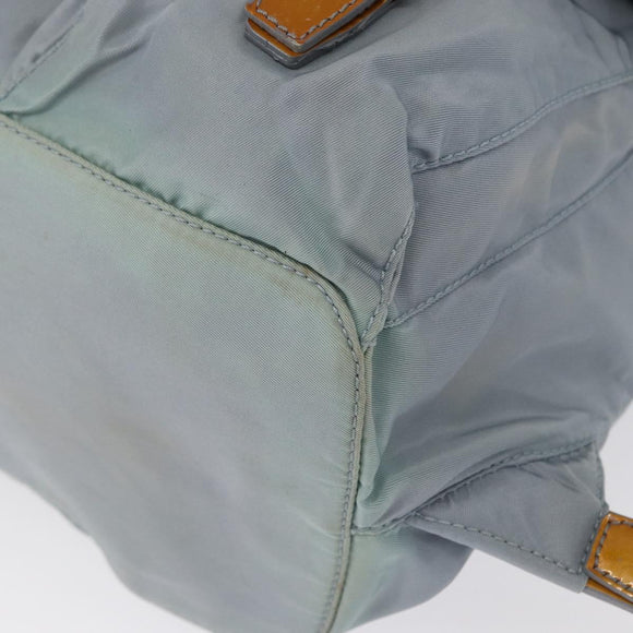 PRADA Backpack Nylon Light Blue Silver Auth 163044