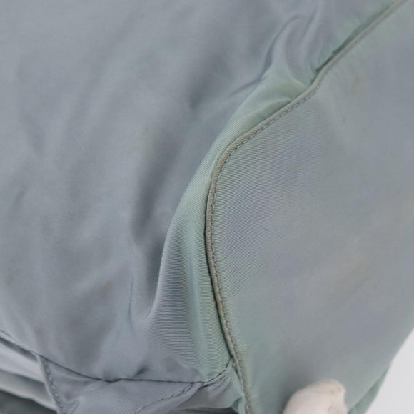 PRADA Backpack Nylon Light Blue Silver Auth 163044