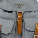 PRADA Backpack Nylon Light Blue Silver Auth 163044-21
