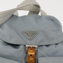 PRADA Backpack Nylon Light Blue Silver Auth 163044-22