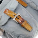 PRADA Backpack Nylon Light Blue Silver Auth 163044-10
