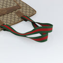 GUCCI GG Supreme Web Sherry Line Tote Bag PVC Beige Red 89 02 997 Auth 163056-7