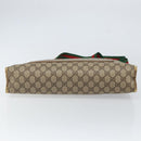 GUCCI GG Supreme Web Sherry Line Tote Bag PVC Beige Red 89 02 997 Auth 163056-5
