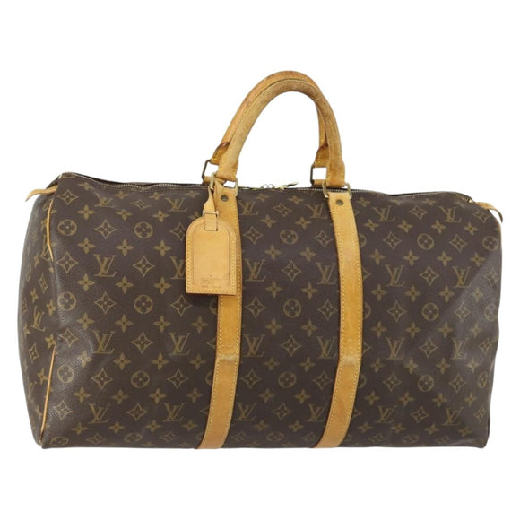 LOUIS VUITTON Monogram Keepall 50 Boston Bag M41426 LV Auth 163059