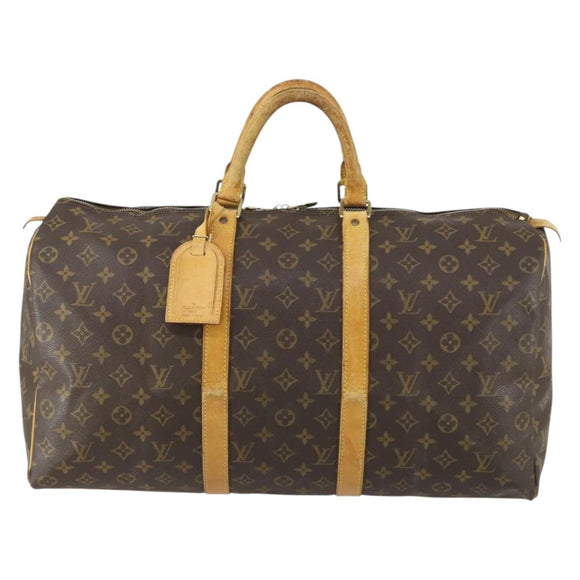 LOUIS VUITTON Monogram Keepall 50 Boston Bag M41426 LV Auth 163059