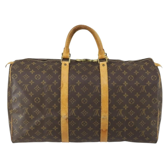 LOUIS VUITTON Monogram Keepall 50 Boston Bag M41426 LV Auth 163059
