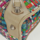 BALENCIAGA Giant Work Hand Bag Leather Multicolor Silver 173080 Auth 163060V-14