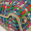 BALENCIAGA Giant Work Hand Bag Leather Multicolor Silver 173080 Auth 163060V-15