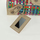 BALENCIAGA Giant Work Hand Bag Leather Multicolor Silver 173080 Auth 163060V-17