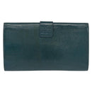 SAINT LAURENT Y Line Clutch Bag Patent leather Green Gold Auth 163062-3